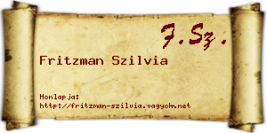 Fritzman Szilvia névjegykártya